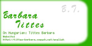 barbara tittes business card